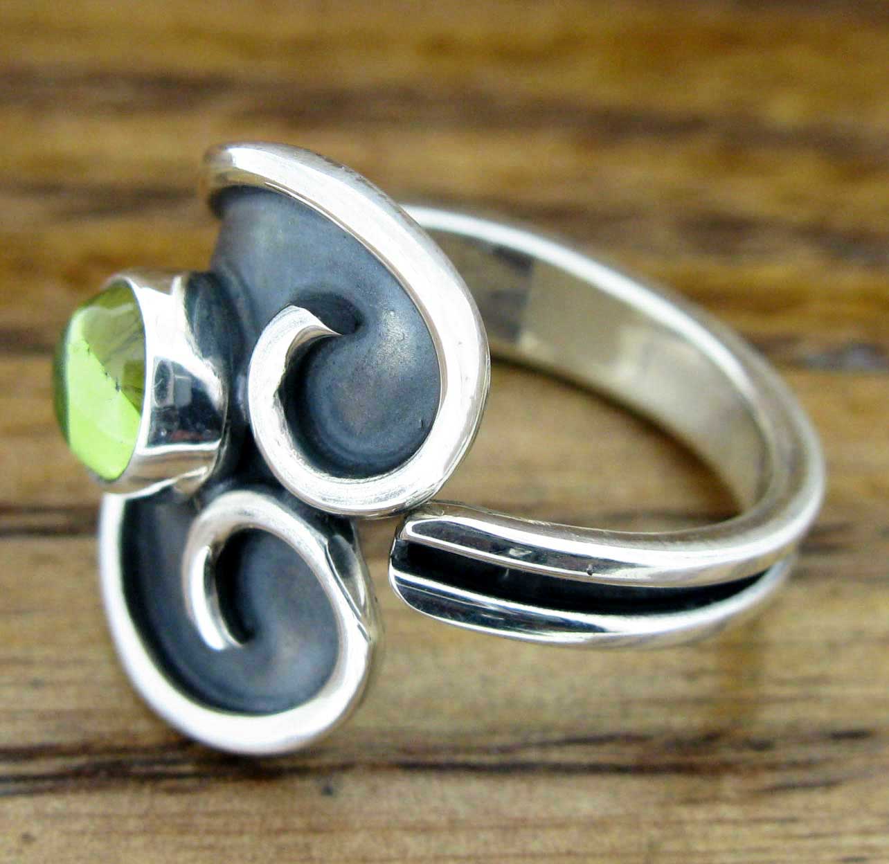 Handmade Silver Peridot ring
