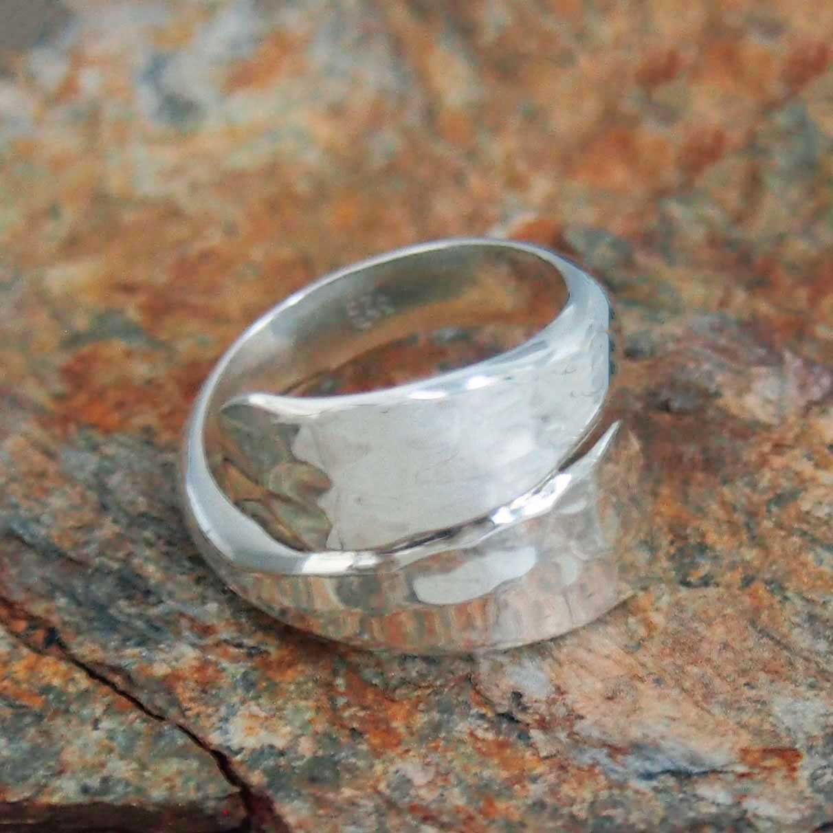 Hammered Mexican silver ring