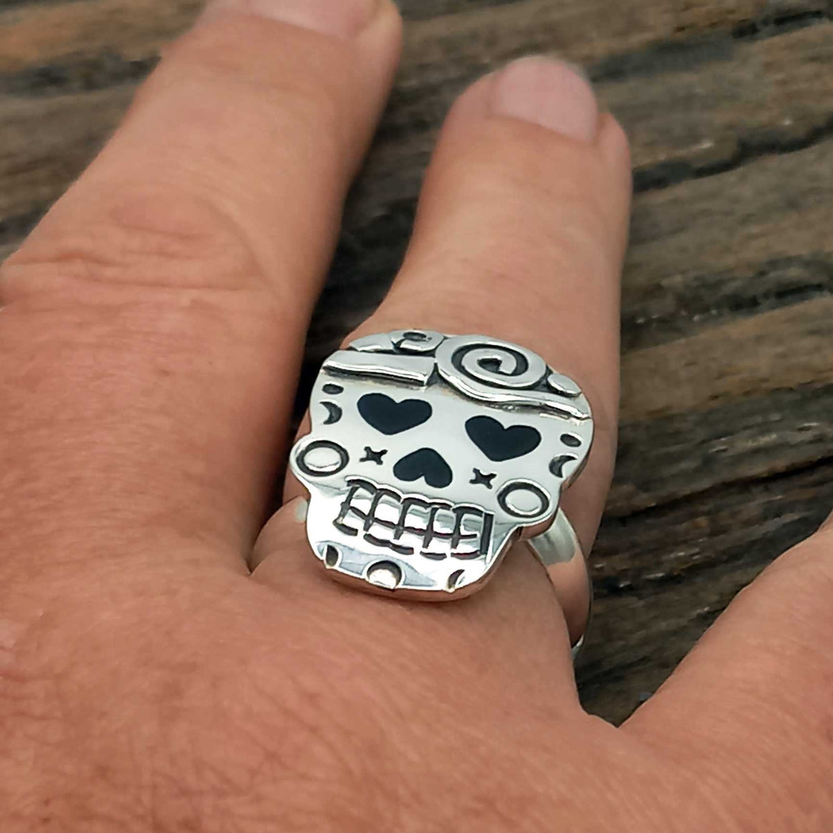 Handmade Mexican skull ring