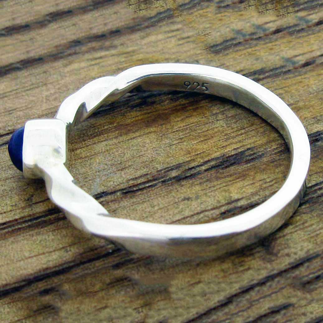 Twisted Lapis Lazuli Silver Ring (297) Secondary image