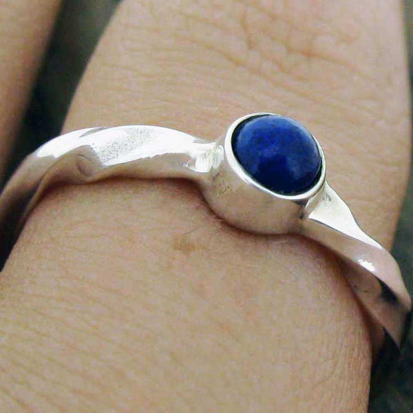 Lapis sterling silver ring