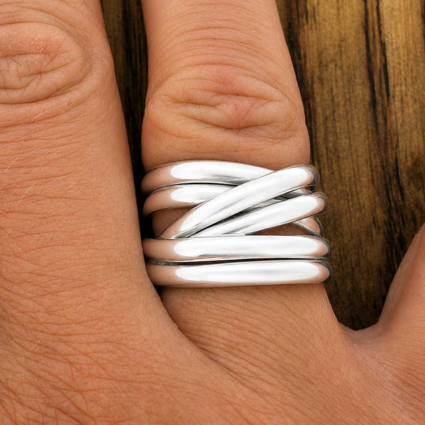 Chunky sterling silver ring