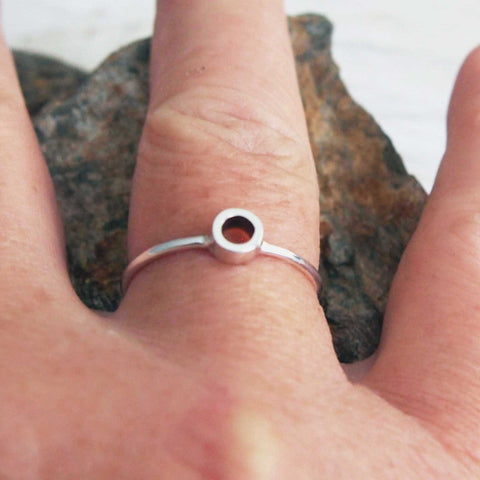 Chunky Circle silver ring