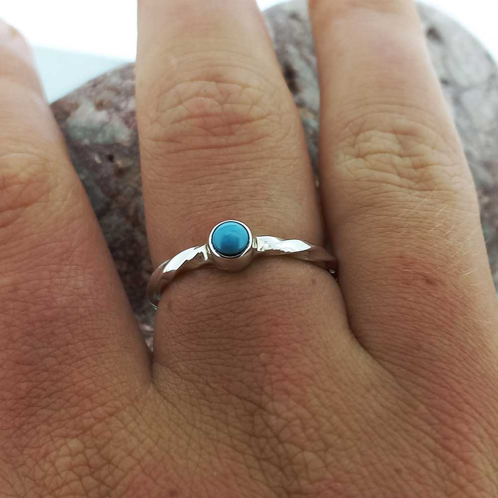 Handmade silver Ring with Turquoise stone