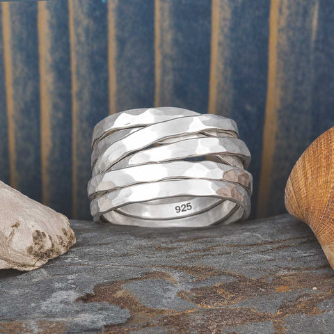 Hammered Sterling Silver Ring