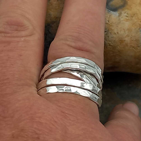 Hammered Sterling Silver Ring