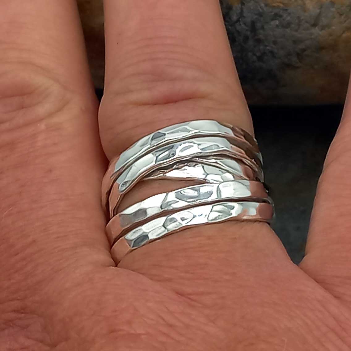 Hammered Sterling Silver Ring