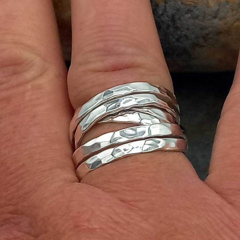 Hammered Sterling Silver Ring