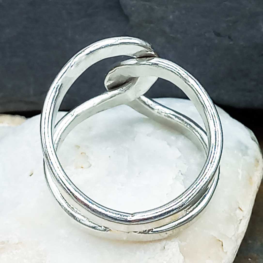 Entwined Loops Silver Ring (353)