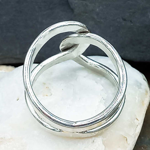 Loop Rings In Silver Entwined Loops Silver Ring – Silver Bubble