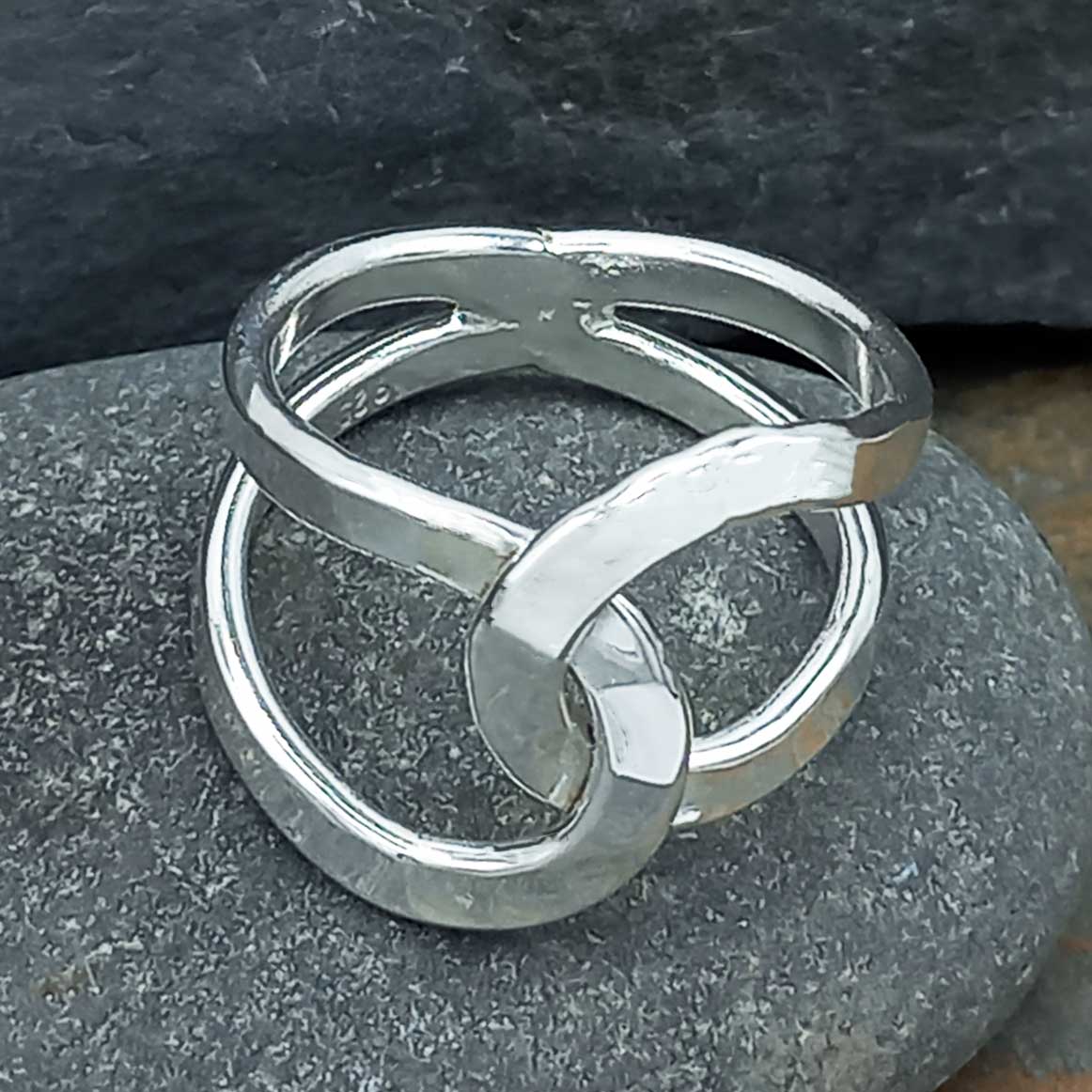 Entwined Loops Silver Ring
