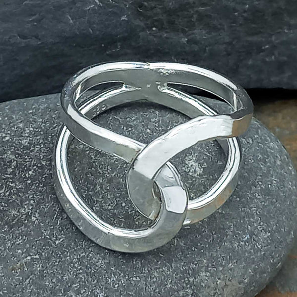 Entwined Loops Silver Ring