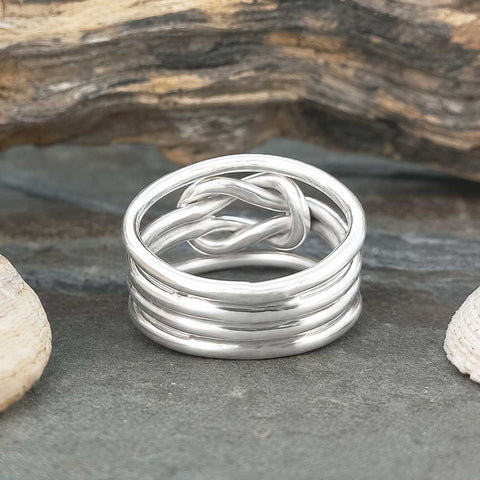 Back of Infinity silver band ring