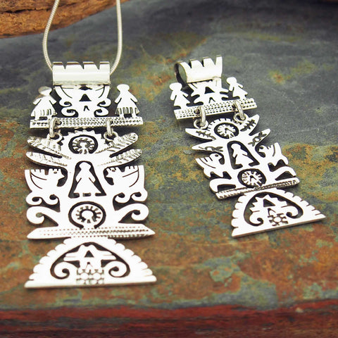 Large & Small Retangular Tree of Life Pendants