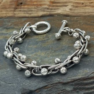 Duo 6mm Ball Silver Bracelet