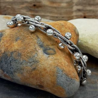 Ball chunky statement bracelet