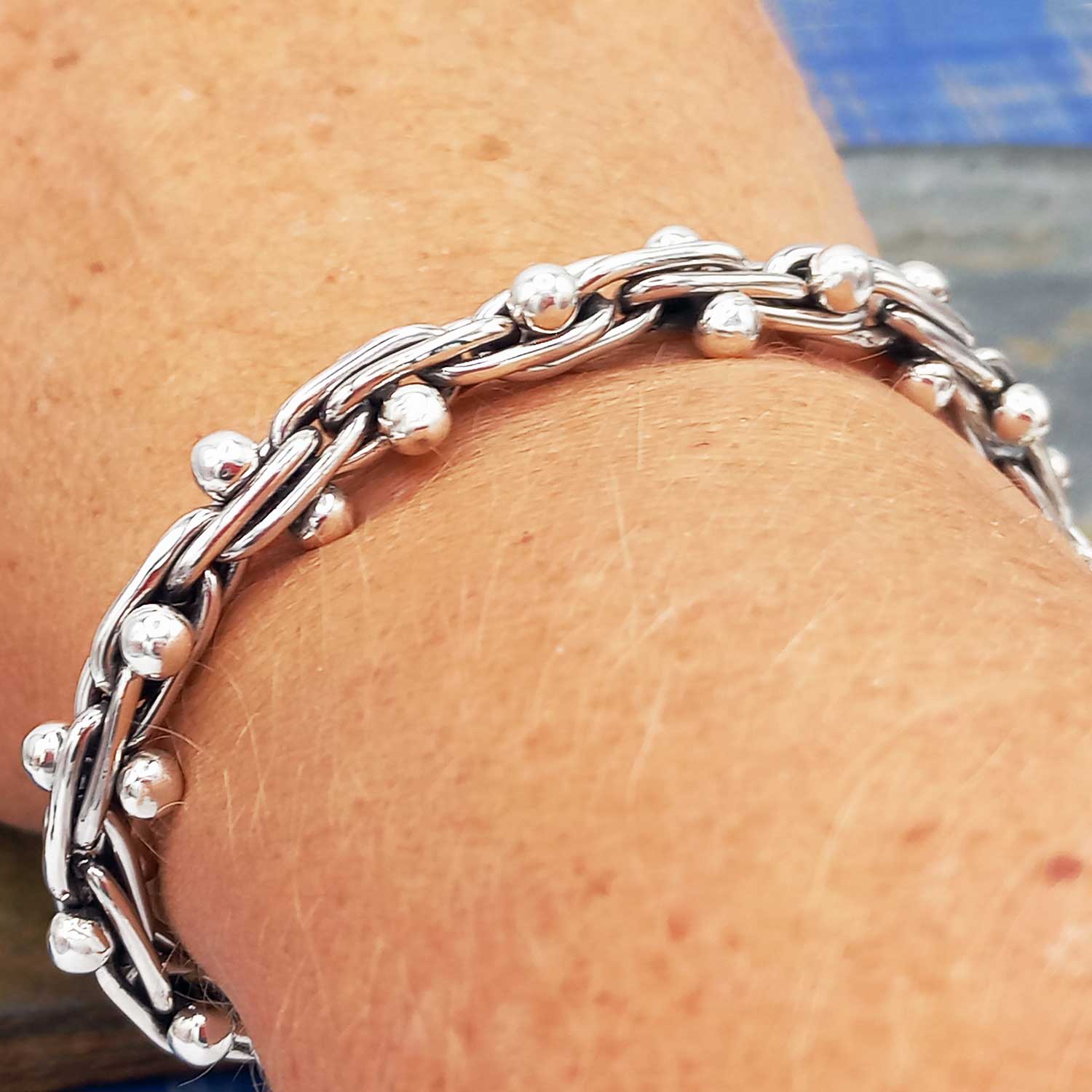 Handmade Silver Ball bracelet