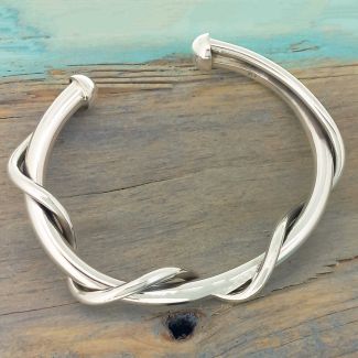 Unusual silver torque cuff