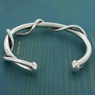 Handmade silver cuff bracelet