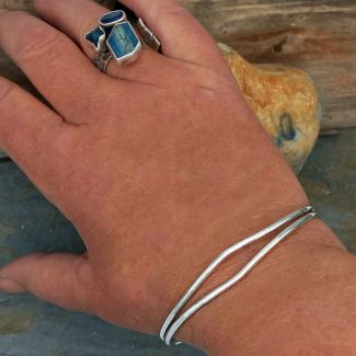 Handmade Mexican silver bangle