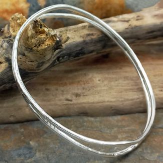 Unusual Silver Bangle