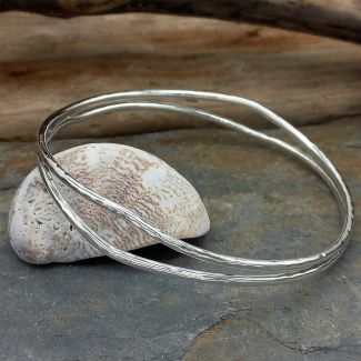 Duo Strand Mexican Silver Bangle