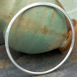 Polished Large Sterling Silver Bangle