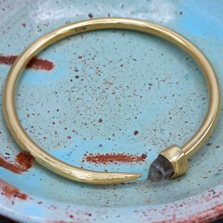 Quartz unusual copper brass bracelet