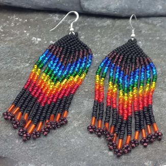 Guatemalan Beaded Statement Earrings
