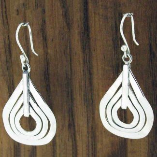 handmade sterling silver teardrop earrings