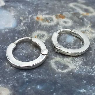 Sleeper Hoops 12mm Silver Earrings 