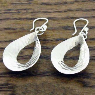 Handmade Teardrop Silver Earrings