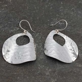 Handmade sterling silver statement earrings