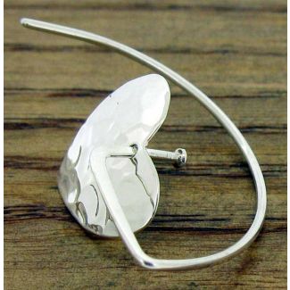Unusual Silver Heart Earrings 
