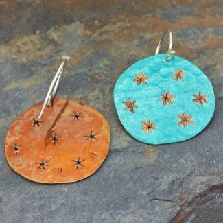 Patina Starry Night Silver Earrings (681)