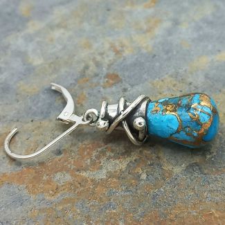Unusual turquoise drop earrings