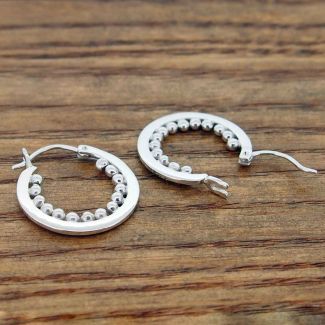 Mexican Silver hoops with balls