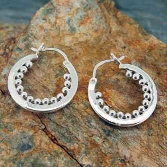 Bolitas Silver Hoop Earrings 