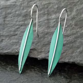 Unusual Patina Silver Earrings