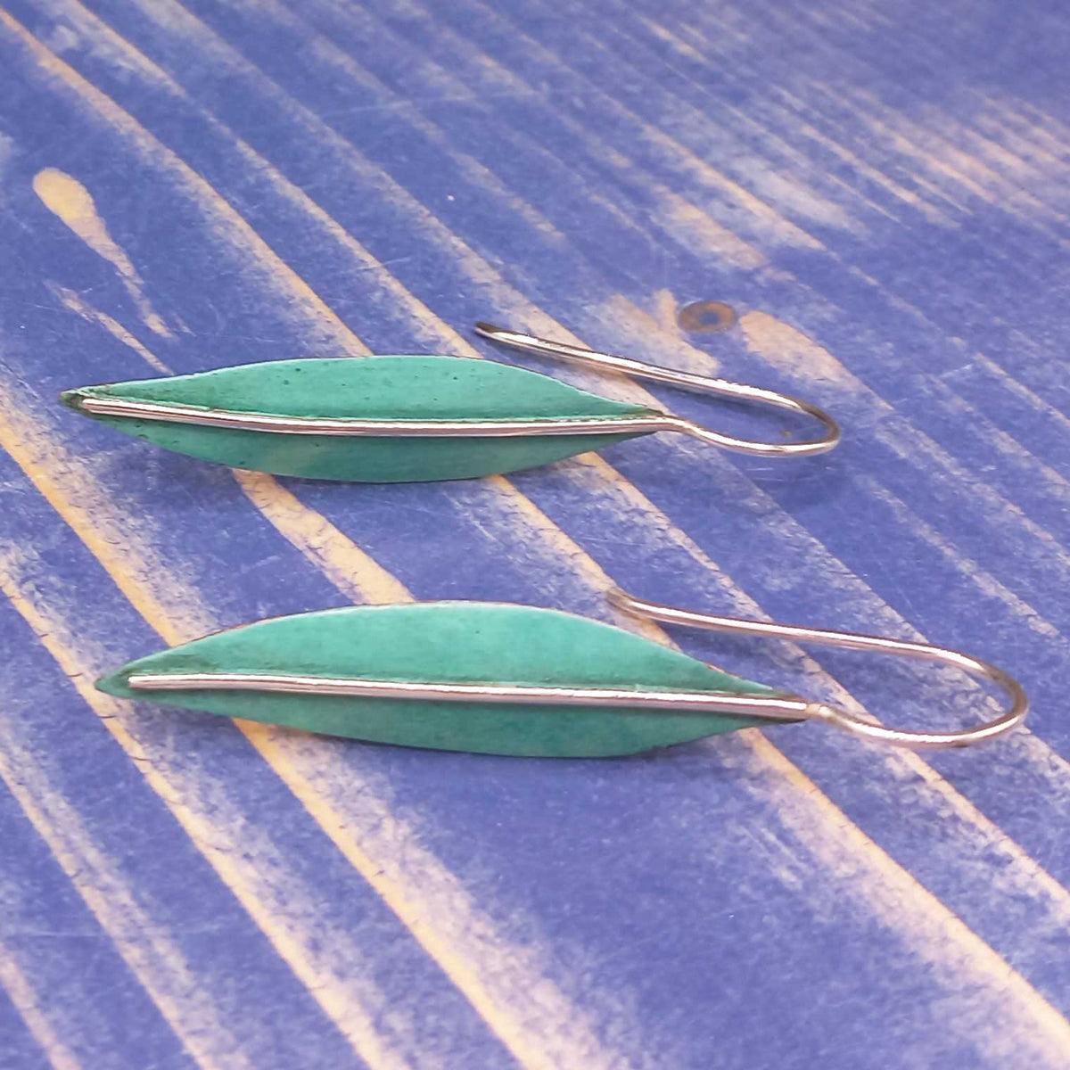 Copper Silver Statement Earrings