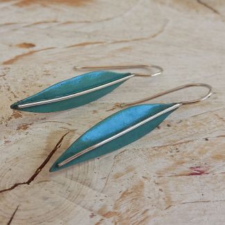 Long leaf unusual earrings