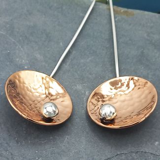 Sterling Silver Hammered Drop earrings
