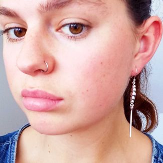 Cascading Balls Silver Earrings (788)