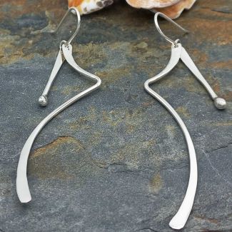 Thunder bolt sterling silver earrings