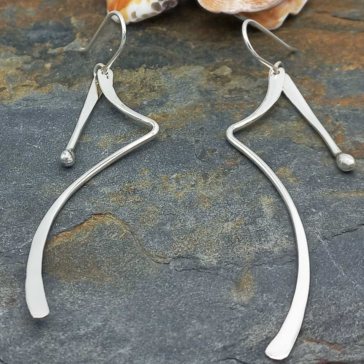 Thunder bolt sterling silver earrings