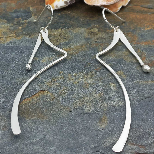 Thunder bolt sterling silver earrings