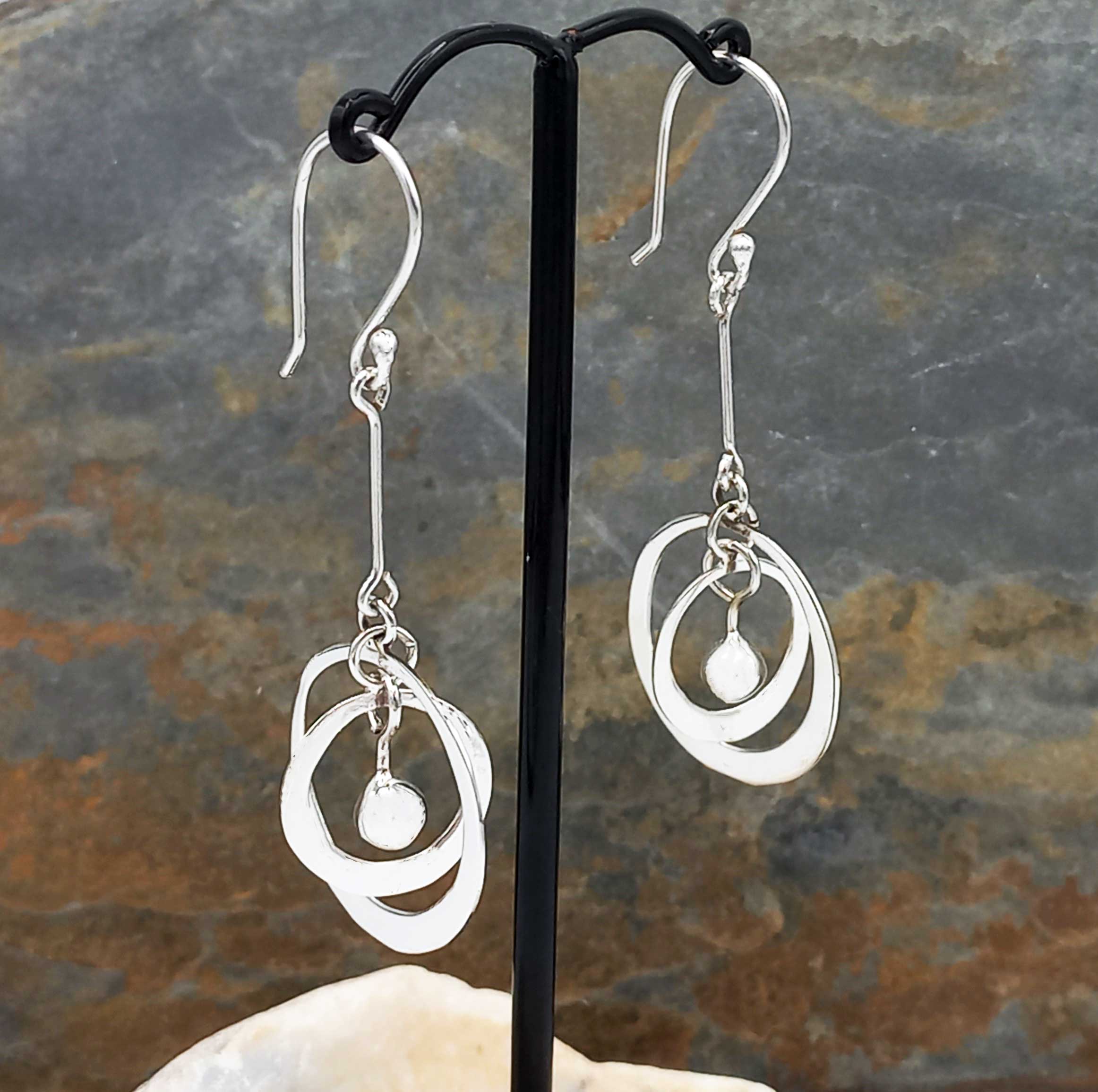 Saturn Silver Earrings (793) Secondary image
