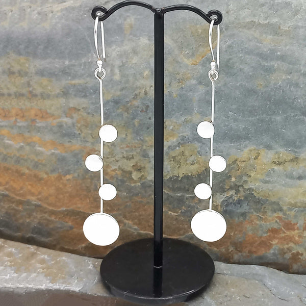 Lunares silver drop earrings