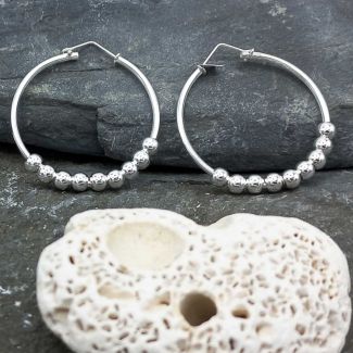 Handmade Hoop earring with balls