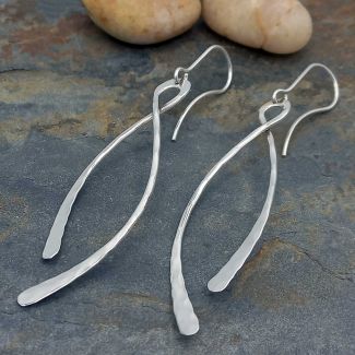 Unusual Mexican Silver Earrings